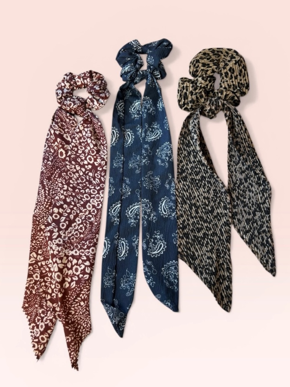 Nordstrom Scarf Scrunchie ~ Three ~ NWOT